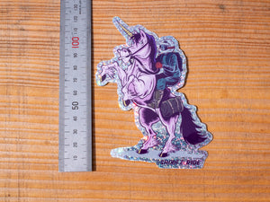 Unicorn Bike Sticker - Sparkly