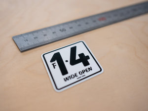 F1.4 Wide Open Sticker