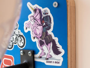 Unicorn Bike Sticker - White