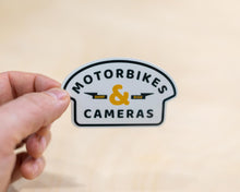 Load image into Gallery viewer, Motorbikes and Cameras Sticker