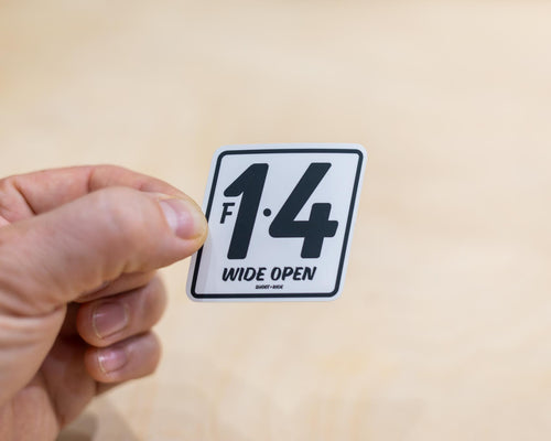 F1.4 Wide Open Sticker